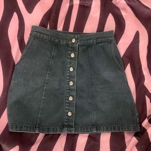 Button up mini skirt